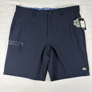 Quiksilver Hybrid Shorts Men's 36 Navy Surf Swim Outdoor Stretch Casual NWT